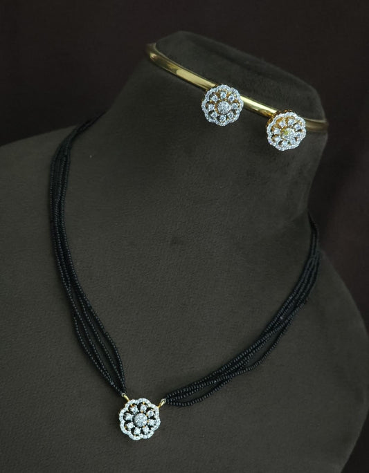 Black Beads Necklace