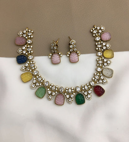 Navaratna necklace set