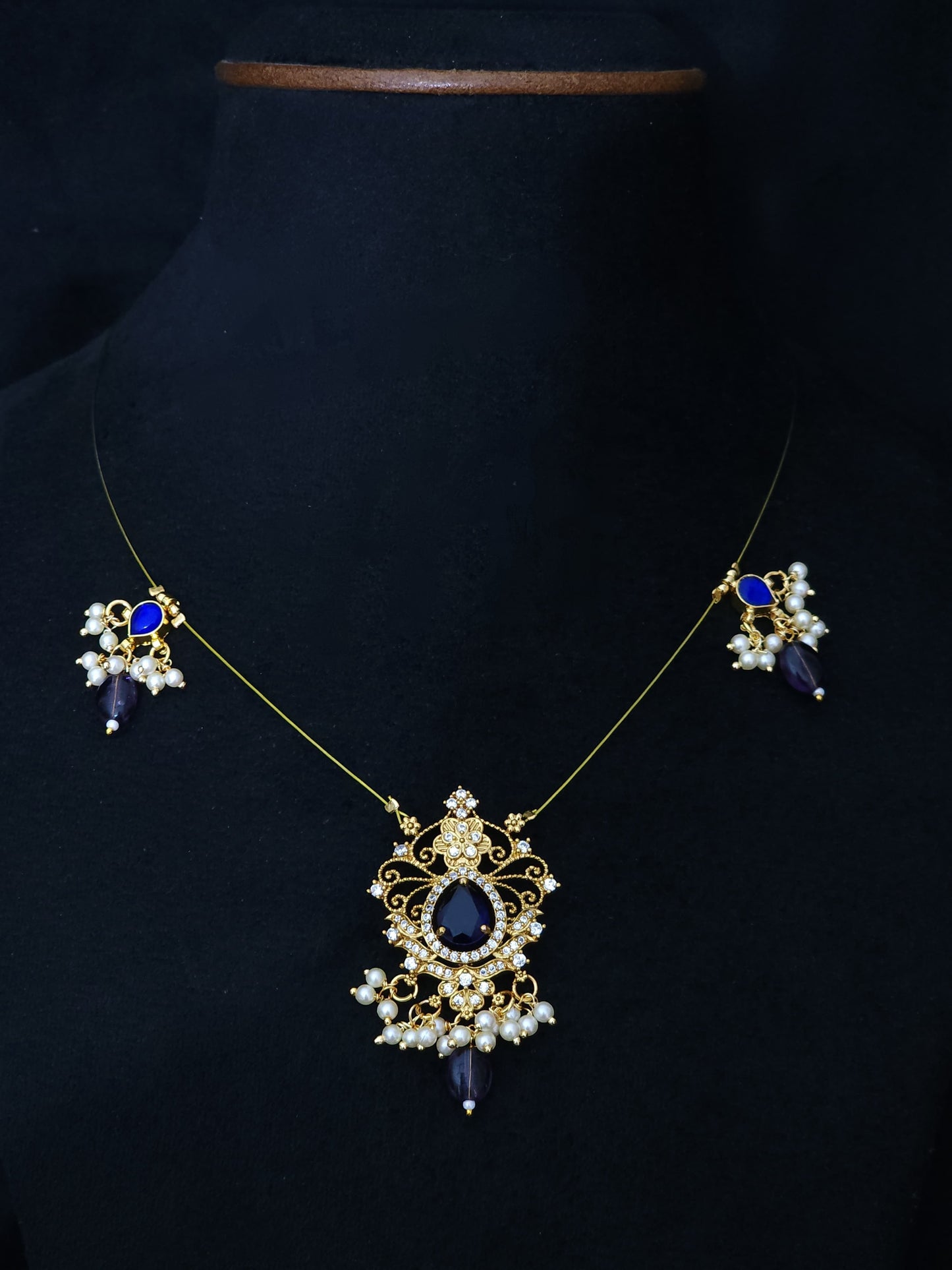 Premium Jadau Kundan Invisible Necklace