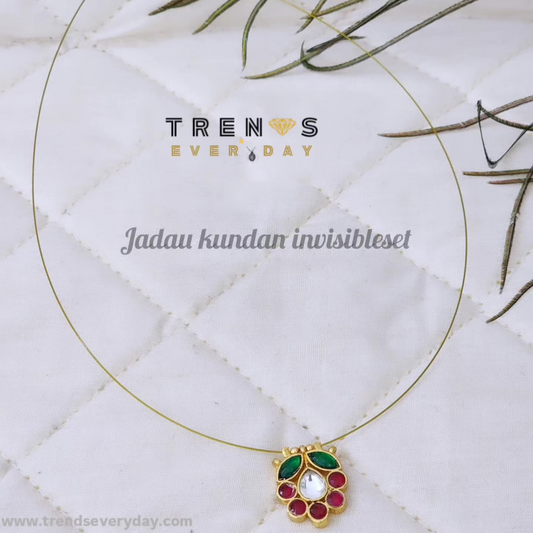 Jadayu Kundan Invisible Necklace