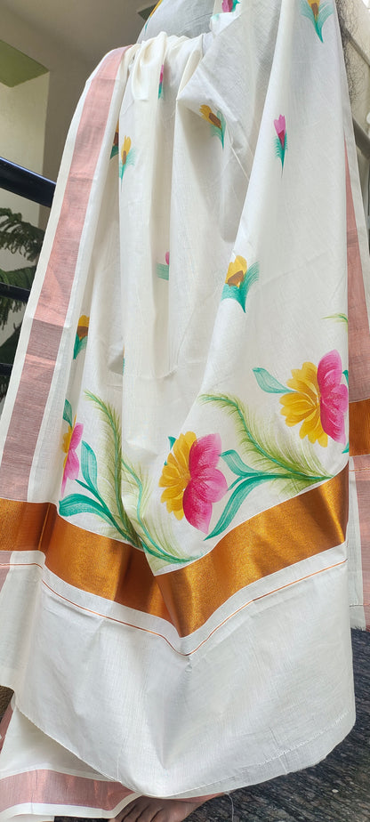 Mandhara floral printed set saree