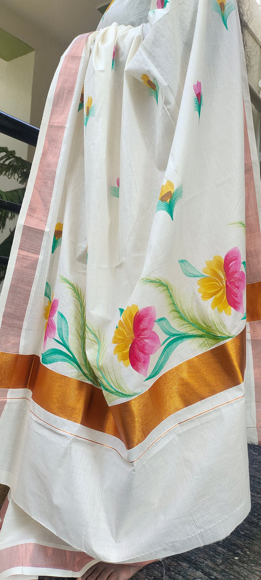 Mandhara floral printed set saree