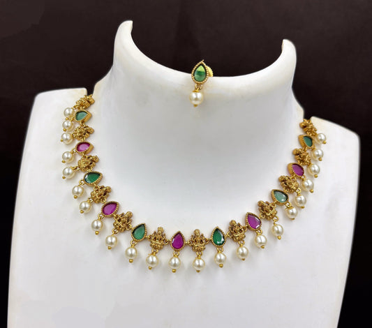 Premium naga navaratna necklace - Onam
